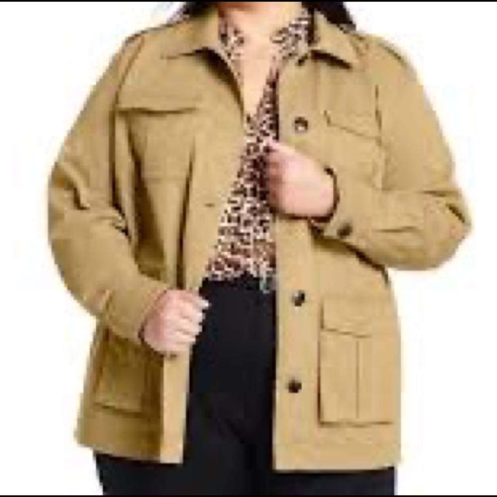 Nili Lotan X Target Khaki Button-Front Jacket - image 1